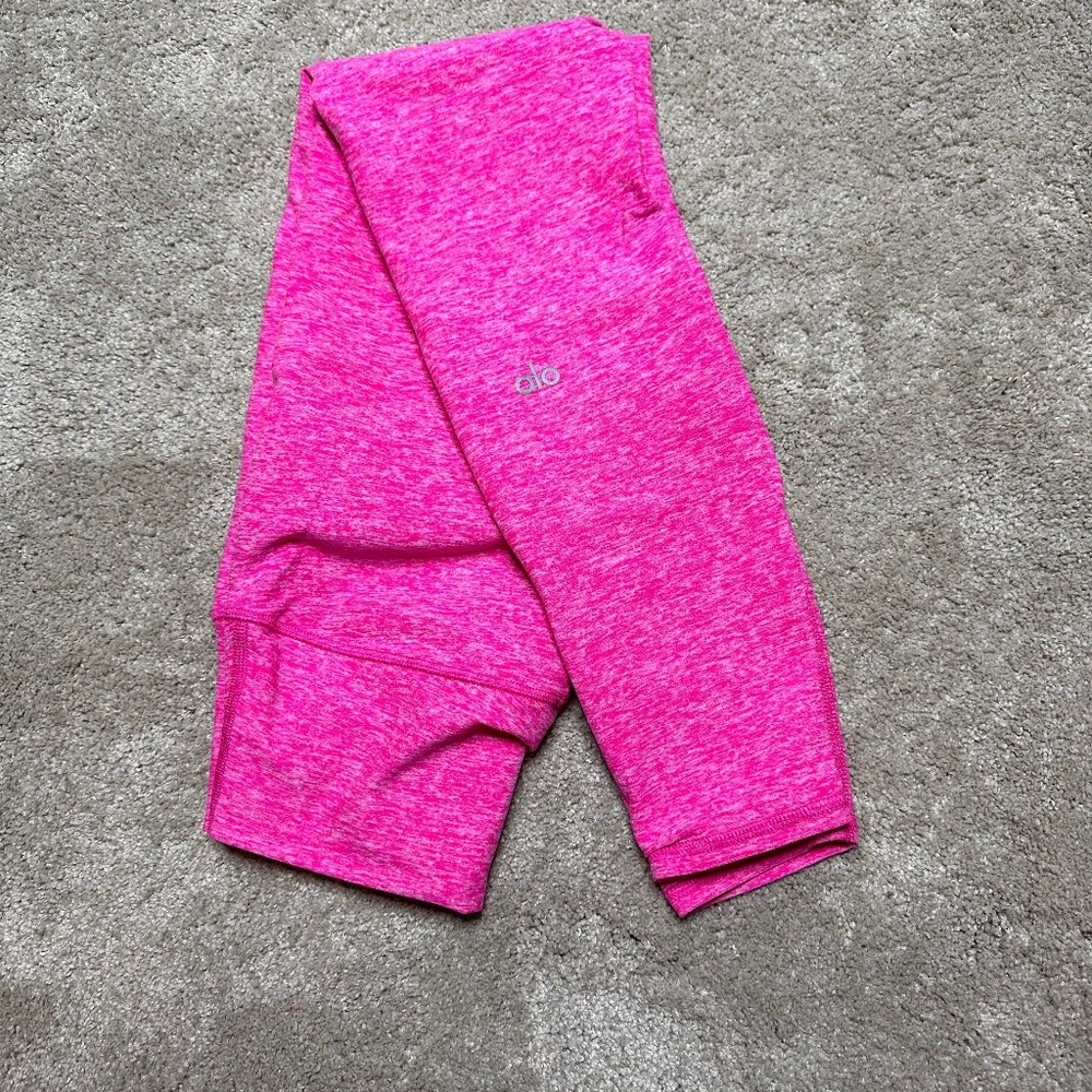 Alo Yoga Alosoft High-Waist 7/8 Legging- Neon Pink Heather XS